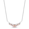 Enchanted Disney Fine Jewelry 14K Rose Gold Over Sterling Silver with 1 5 CTTW Diamonds Belle Rose Necklace Hot on Sale