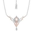 Enchanted Disney Fine Jewelry 14K Rose Gold Over Sterling Silver with 1 10 CTTW Diamonds Cinderella Carriage Necklace Sale