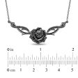 Enchanted Disney Fine Jewelry Black Rhodium Over Sterling Silver with 1 2 CTTW Diamonds Maleficent Necklace For Cheap