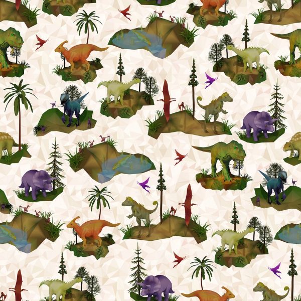 Dino Dinosaurs Fabric by the yard Online now