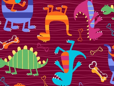 Dino Dudes Dinosaurs Fabric by the yard on Sale