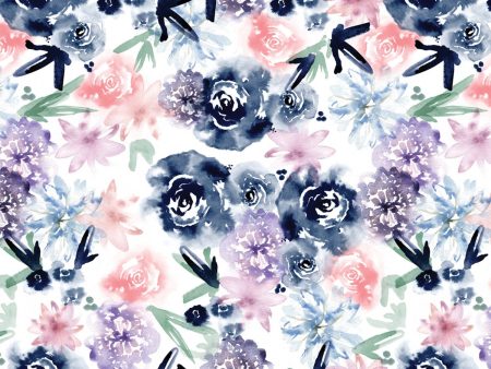 Indigo Rose - Reverie Roses Floral Fabric by the yard Online