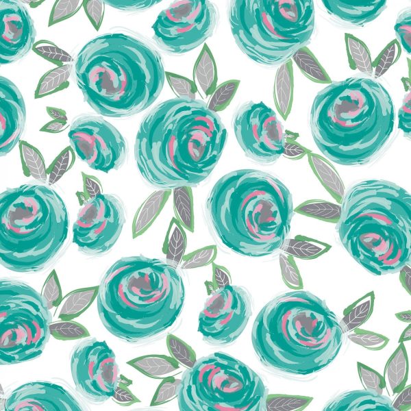 Curiosities Roses Floral Fabric by the yard For Sale