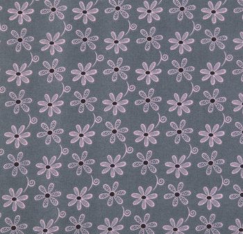 The Madison Collection Daisy on Dark Gray Fabric by the yard Sale