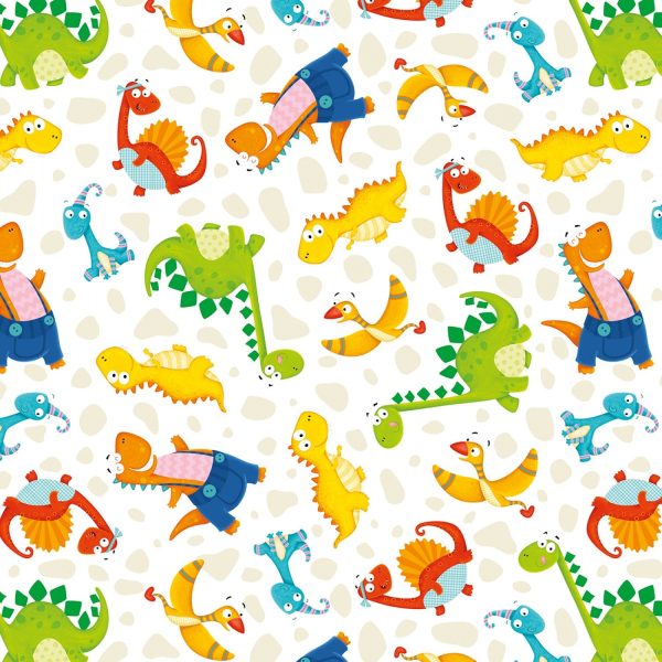 Dino Mates Dinosaurs Fabric by the yard For Discount