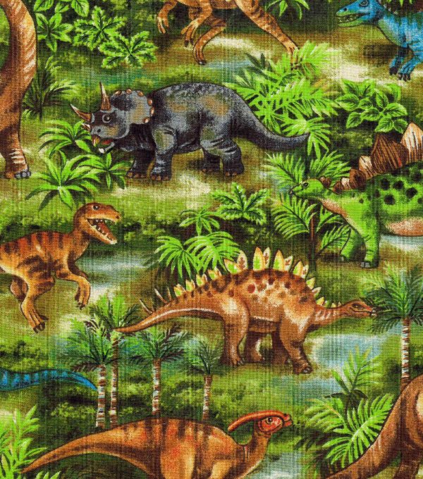 Dino Dinosaurs Novelty Prints Fabric by the yard on Sale