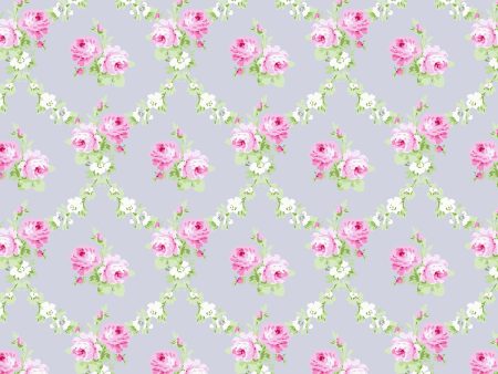 Rose Trellis by Tanya Whelan Floral Roses Fabric by the yard For Cheap