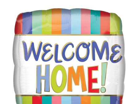 Welcome Home Stripes Foil Balloon 45cm For Sale