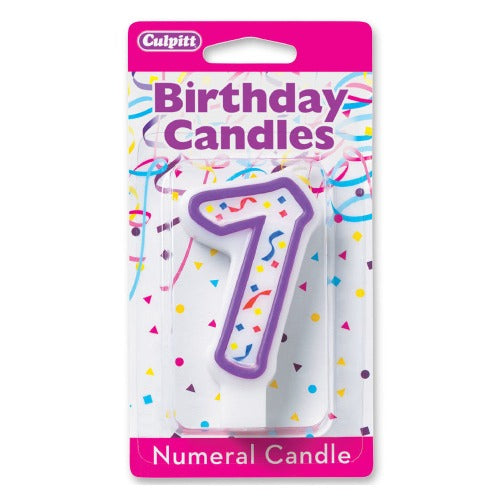 Candles - Numeral 7, 3 H Supply