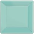 Robins Egg Blue Square Paper Plates 10in, 20pcs Discount