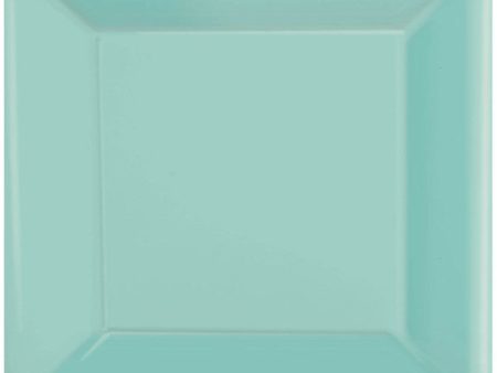 Robins Egg Blue Square Paper Plates 10in, 20pcs Discount