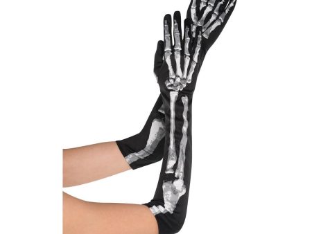 Adult Long Skeleton Gloves Supply