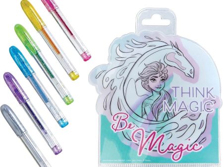 Disney Frozen Die-Cut Pouch With Gel Pens Supply