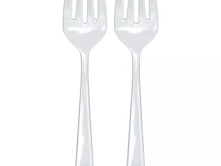 Clear Packaged Plastic Serving Forks 2pcs Sale