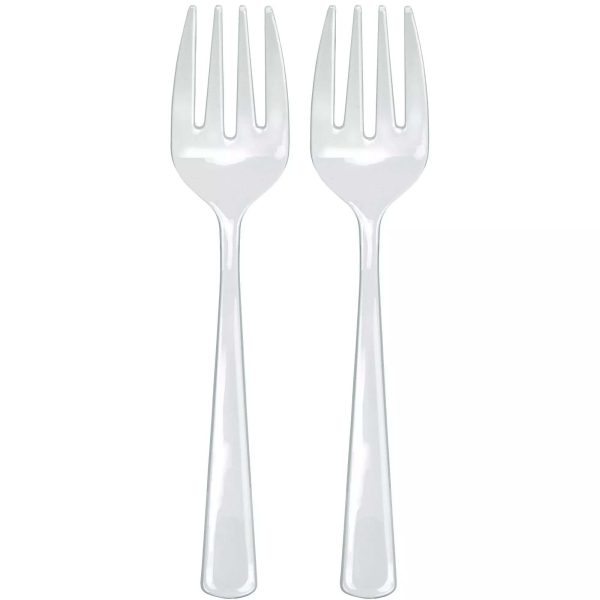 Clear Packaged Plastic Serving Forks 2pcs Sale