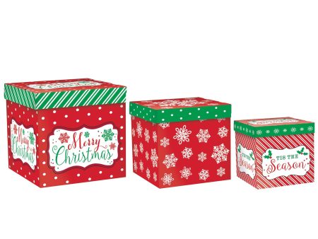 Christmas Pop Up Gift Boxes - Plastic 3pcs Discount