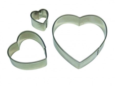 Stainless Steel Heart Cutter Set 3 Discount