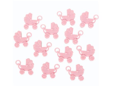 Baby Shower Pink Baby Carriage Favors 12pcs Online Hot Sale