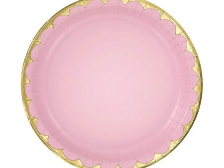 Rose Metallic Paper Plates 6.75in 8pcs Online