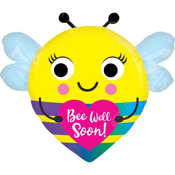 Bee Well Soon Standard Shape Foil Balloon 55x53cm Online Hot Sale