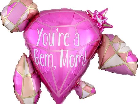 You re a Gem, Mom SuperShape Balloon 76x66cm For Sale