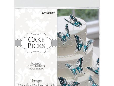 Butterfly Cake Picks 18pcs Online