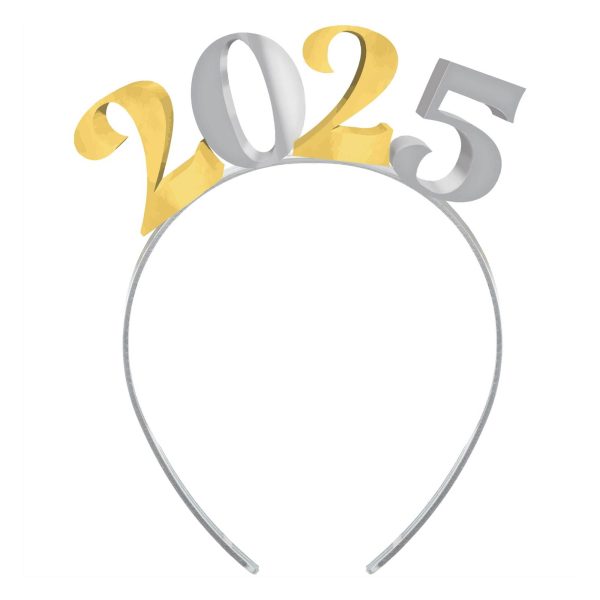 2025 New Year Electroplated Headband 9.25inch Sale