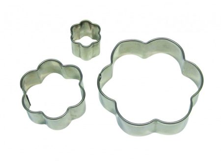 Stainless Steel Flower Cutter Set 3 For Discount