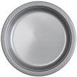 Silver Sparkle Plastic Plates 10.25in, 20pcs Online now