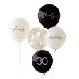 30th Birthday Golden Age Latex Balloons 5pcs Online Hot Sale