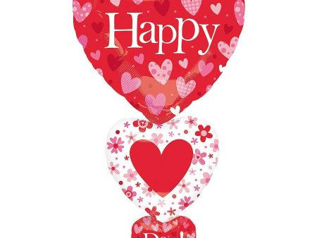 Valentine Stacker Supershape Foil Balloon For Cheap