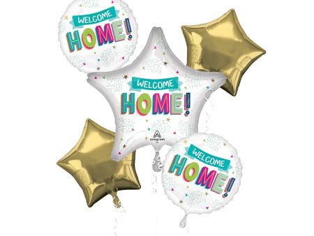 Welcome Home Foil Balloon Bouquet 5pcs For Cheap