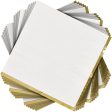 Frosty White with Hot Stamped Beverage Napkin 16count Discount