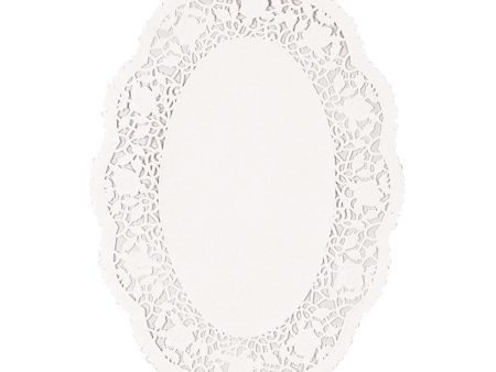 White Oval Doilies 7.5in, 18pcs For Cheap