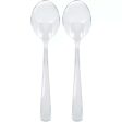 Clear Packaged Plastic Serving Spoons 2pcs For Sale