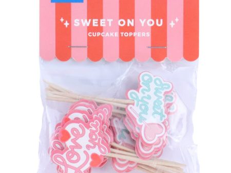 Cupcake Toppers - Sweet On You, Set of 24 Online