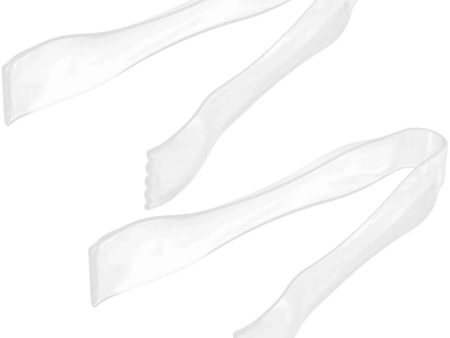 Frosty White Serving Plastic Mini Tongs 2pcs Sale