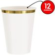 Frosty White Hot Stamped Paper Cups 12oz 8pcs For Cheap