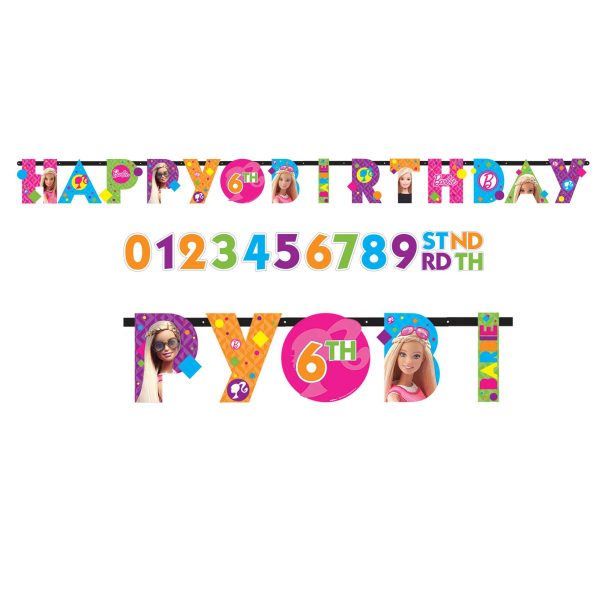 Barbie Sparkle Add An Age Jumbo Letter Banner Cheap