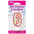 Candles - Numeral 6, 3 H For Sale