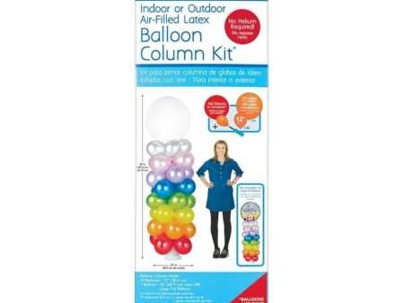 90in x 27in Assembled Air-Filled Latex Balloon Column Kit on Sale