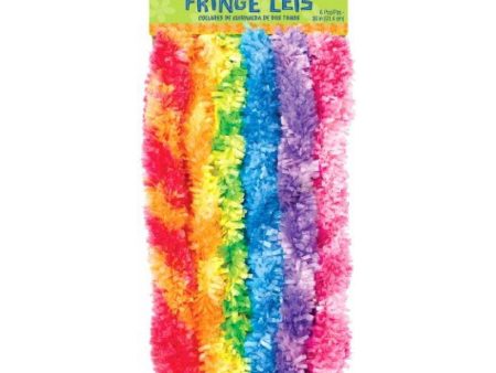 Two-Tone Fringe Leis Cheap