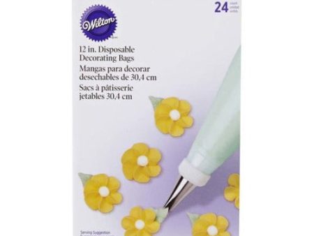 12  Disposable Piping Bags 24pkg For Sale