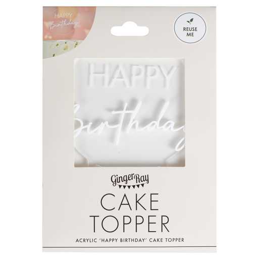 Acrylic Happy Birthday Cake Topper For Cheap