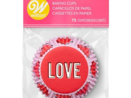 Standard Cupcake Liners - Red and Pink Hearts “Love  Valentine s Day For Cheap