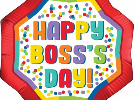 Boss s Day Dots Satin SuperShape Balloon 55cm Online now