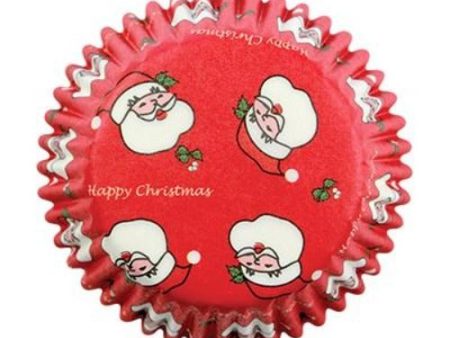 Mini Cupcake Liners - Christmas Santa Hot on Sale