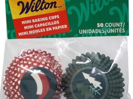 Mini Cupcake Liners - Tree & Santa Hat Online Sale