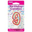 Candles - Numeral 9, 3 H, For Discount