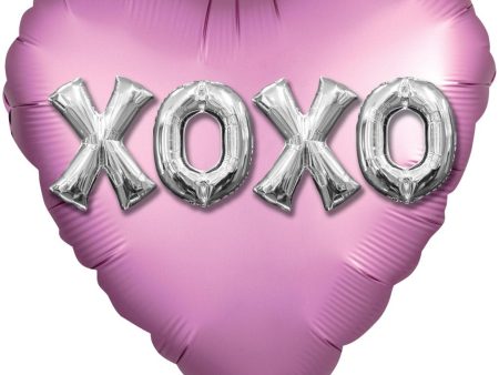 XOXO Balloon Letters Satin Foil Balloon 45cm Sale